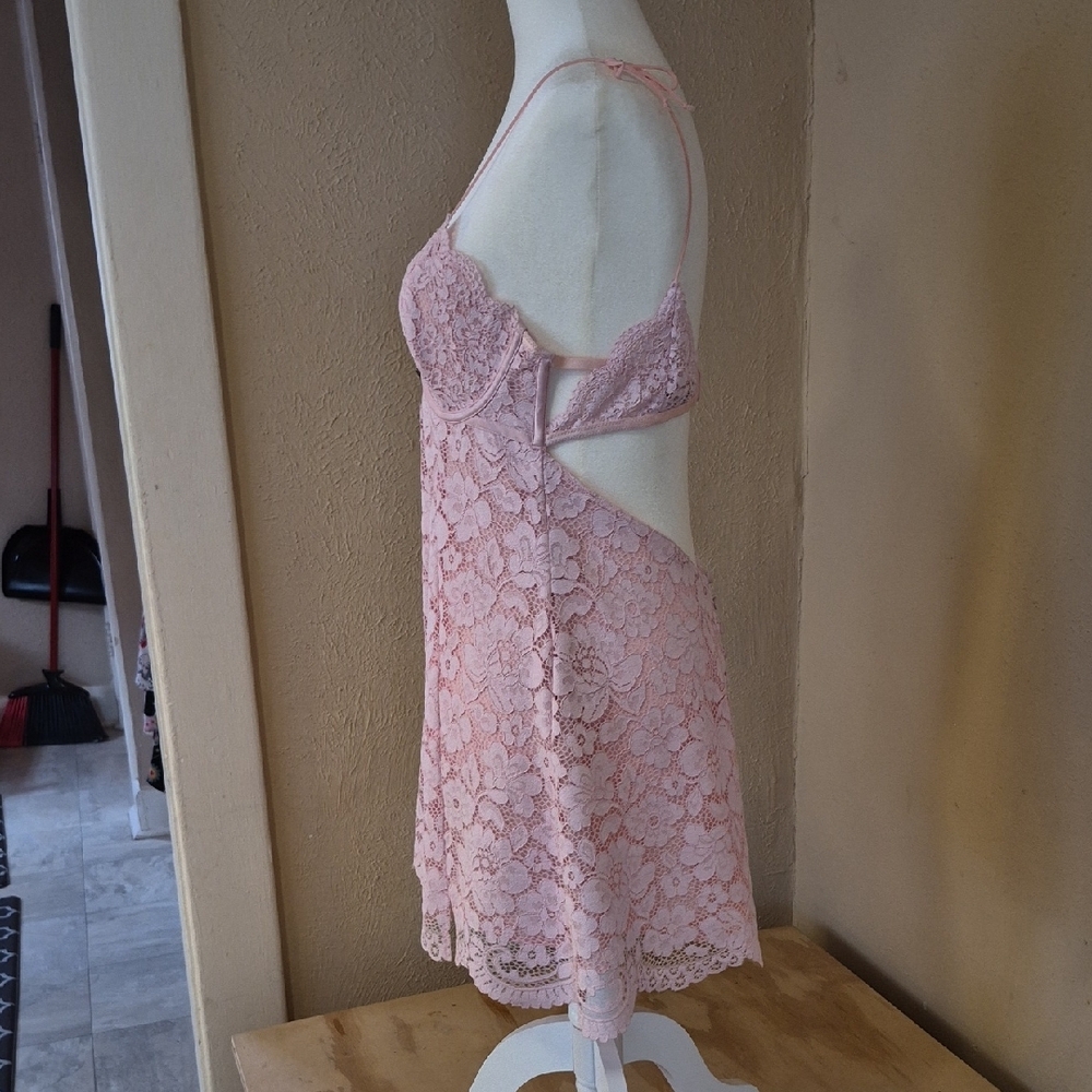 For Love & Lemons Pale Pink Lace Slip - Picture 5 of 11